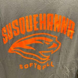 Grey Susquehanna University Softball T-Shirt